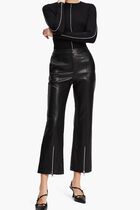 FAUX LEATHER ZIP PANTS