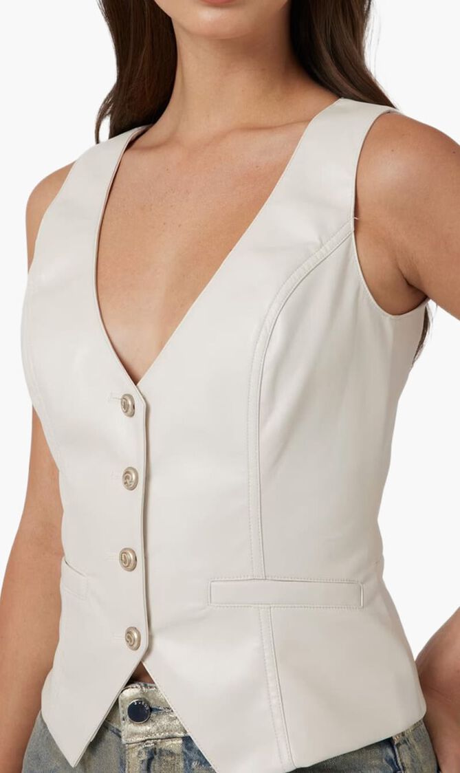 Faux Leather Vest