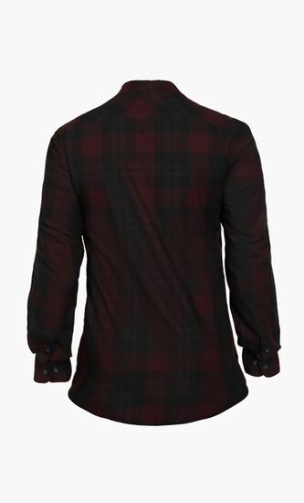 Close Fit Maxi Check Shirt