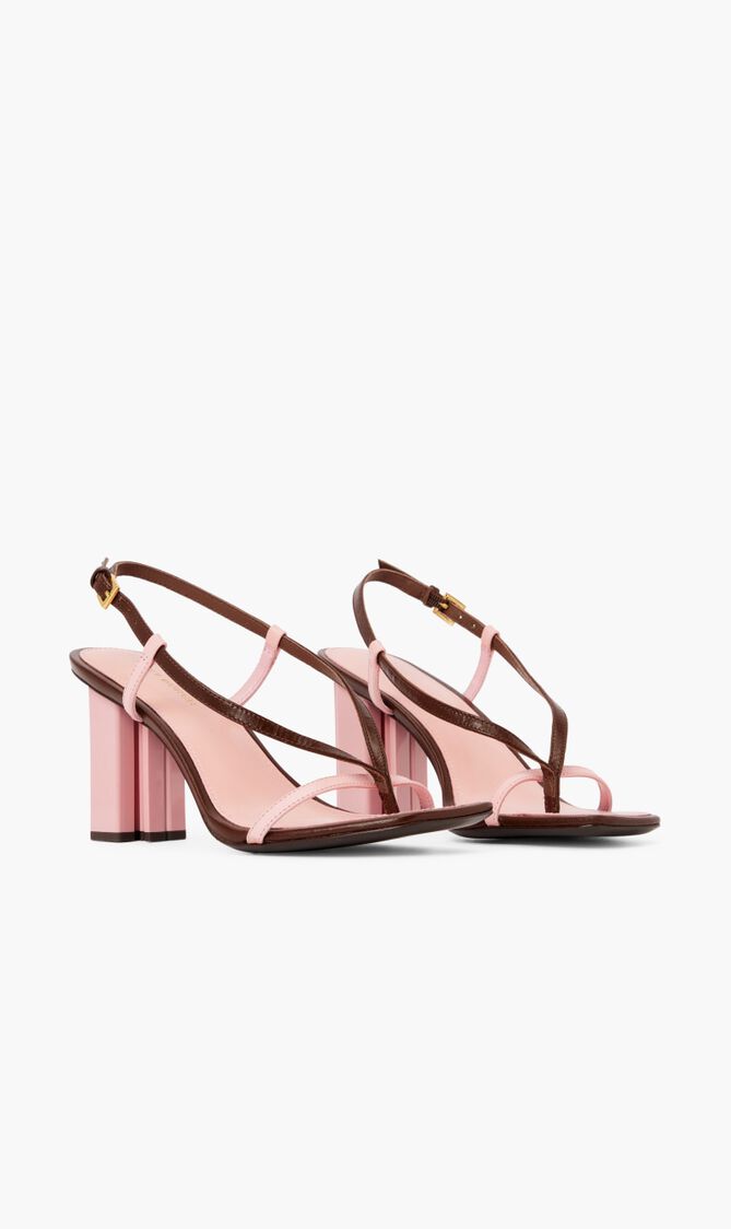 T STAMP HEEL SANDAL 85MM