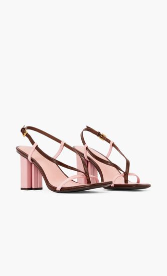 T STAMP HEEL SANDAL 85MM