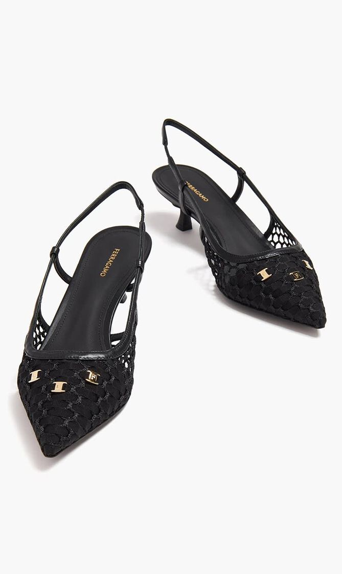 Vara Chain Slingback Pumps