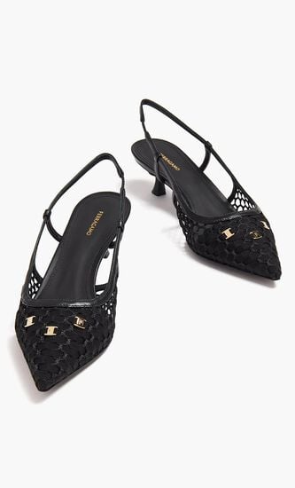 Vara Chain Slingback Pumps