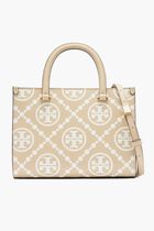 T Monogram Embossed Tote Bag