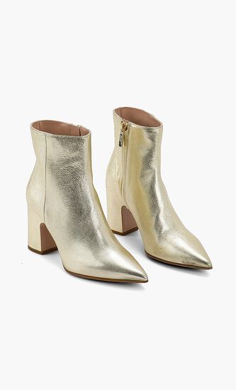 Pointed Toe Shimmer Boots