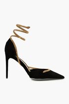 Cleo Embellished Satin Sandals