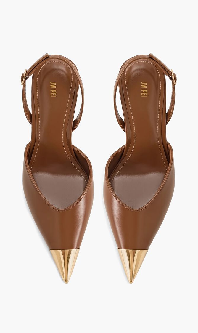 SAVANNAH GOLD TIPPED SLINGBACK PUMPS