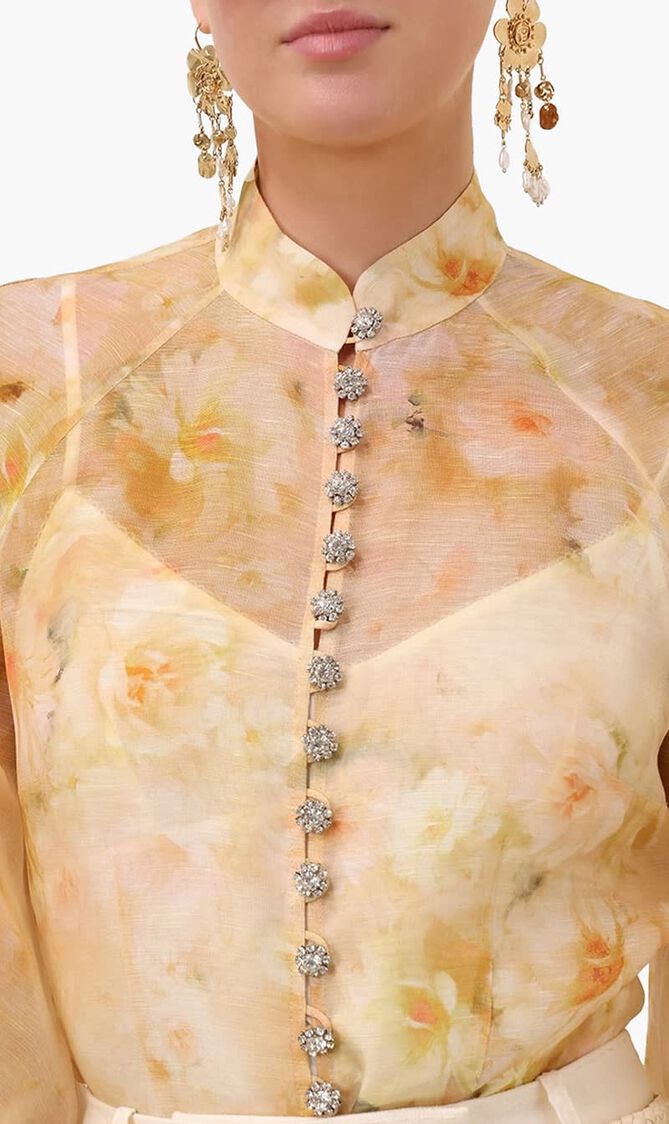 CRUSH BUTTONED BLOUSE
