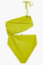 MARISSA ONE PIECE-ONE SHOULDER ONE PIECE WITH SIDE CUT-OUT AND MID-LEG OPENING MARISSA ONE PIECE-ONE SHOULDER ONE PIECE WITH SIDE CUT-OUT AND MID-LEG OPENING