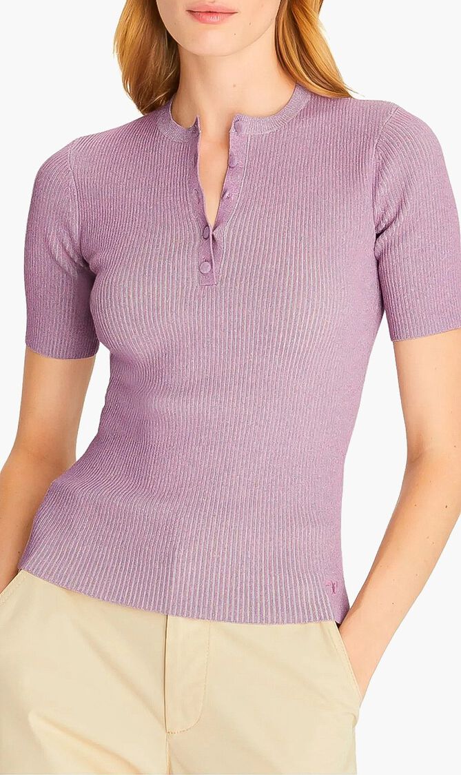 Viscose Ribbed Henley