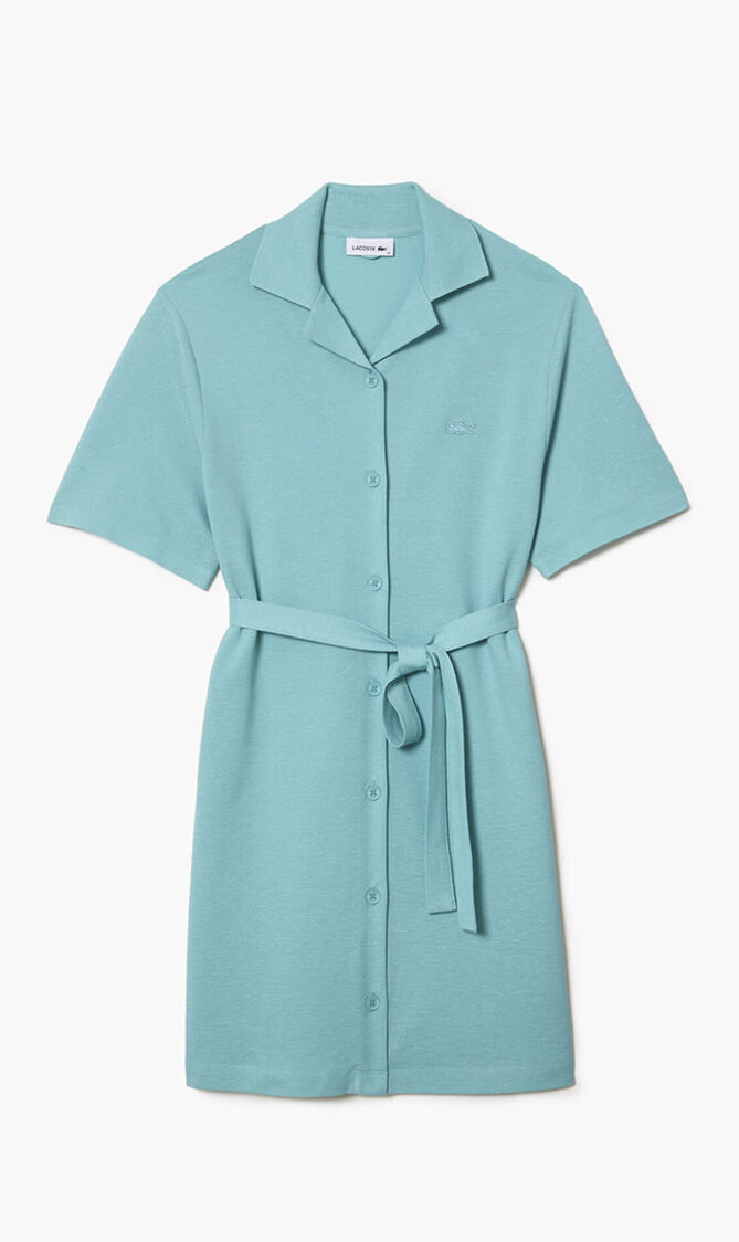 Blend Belted Button Dress