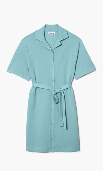 Blend Belted Button Dress