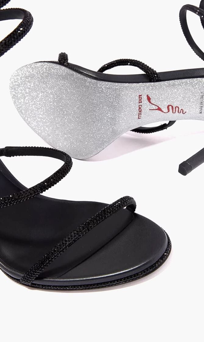 CLEO - BLACK SATIN-LAMBJET STRASS