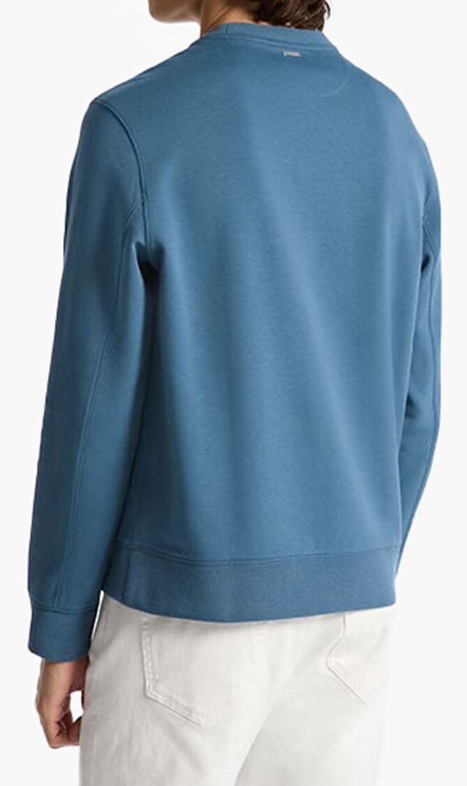 Logo Embossed Cotton Blend Sweater