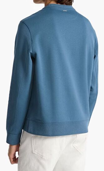Logo Embossed Cotton Blend Sweater