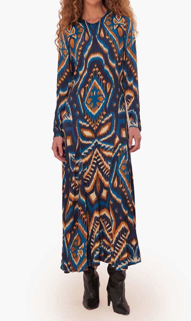 Pineapple Ikat Maxi Dress