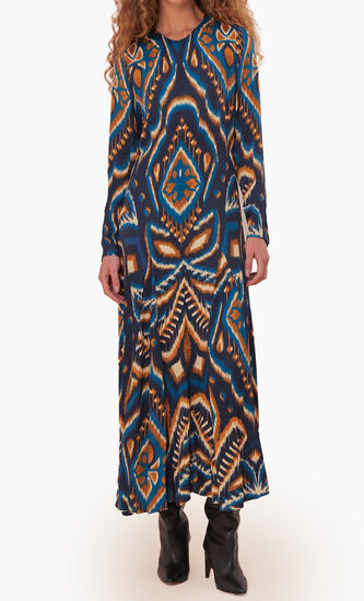 Pineapple Ikat Maxi Dress