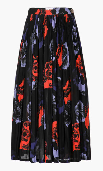 Pleated Poppies Skirt