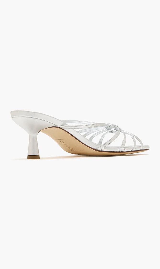 ABBY LAMINATED NAPPA LEATHER SILVER