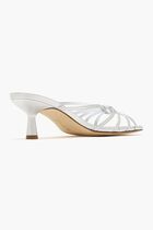 ABBY LAMINATED NAPPA LEATHER SILVER
