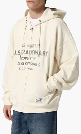 GO WAFFLE ZIP UP HOODIE
