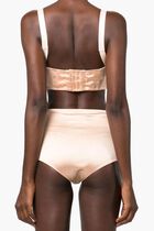 Cropped Satin Bustier Blouse