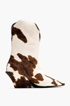 Pony hair ankle boots