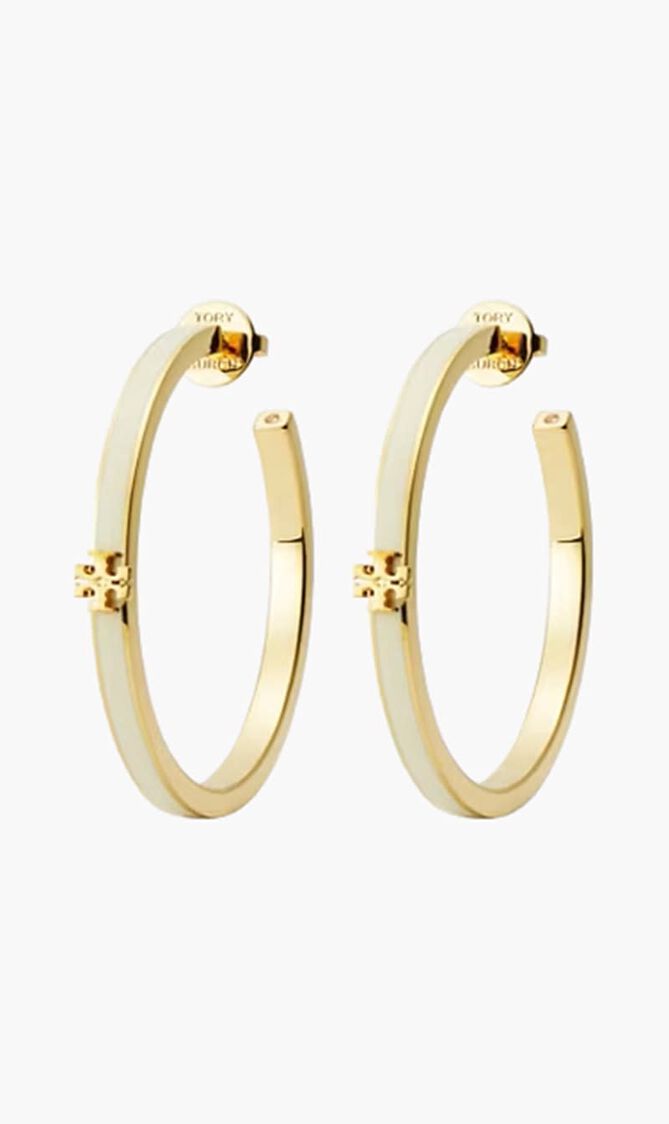 Kira Enamel Hoop Earrings