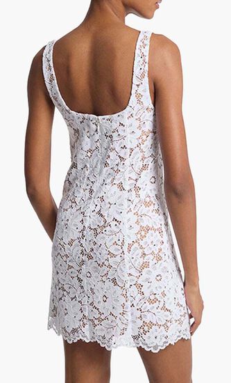 Studded Corded Floral Mini Dress