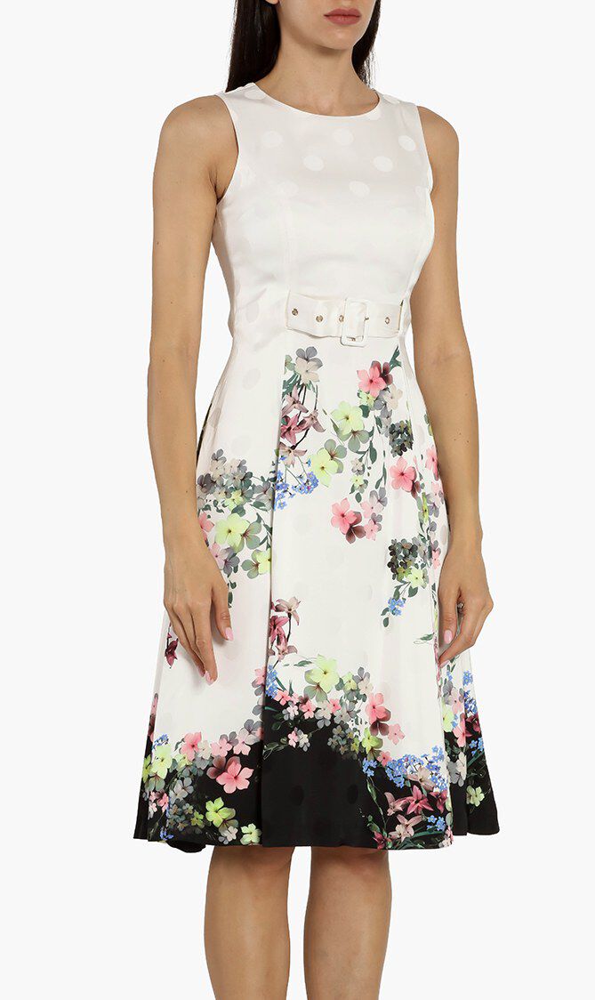Buy TED BAKER Camylle Pergola Belted Midi Dress for AED 545.00