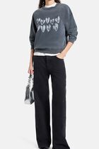 SPENCER SWEATSHIRT HEARTS WASHED BLACK