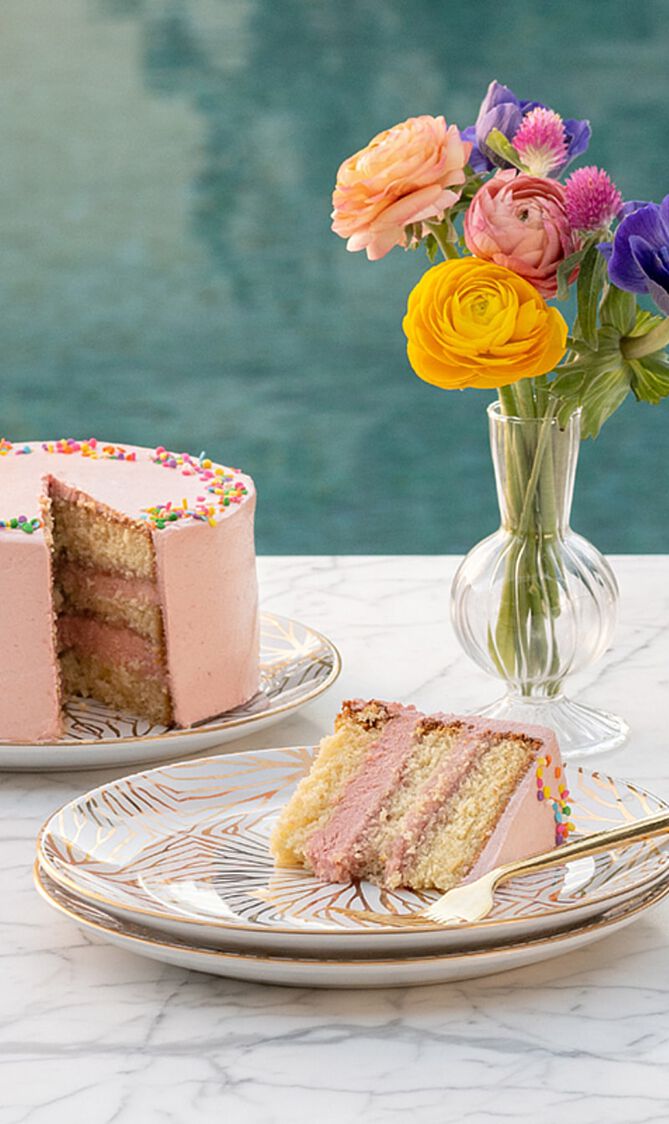 TLI LILY PAD WHITEGOLD DESSERT PLATES