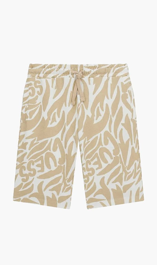 All over Logo Print Regular Fit Shorts
