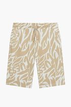 All over Logo Print Regular Fit Shorts
