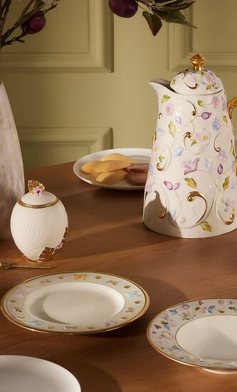 Butterfly Dessert Plate White 21cm