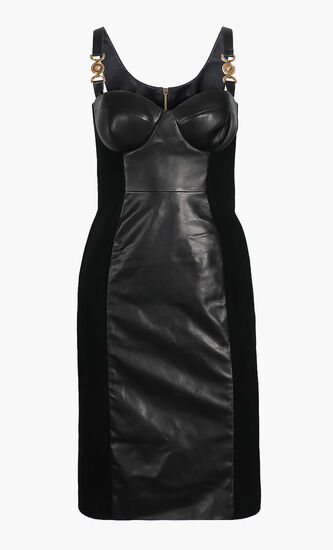 Medusa Sleeveless Leather Dress