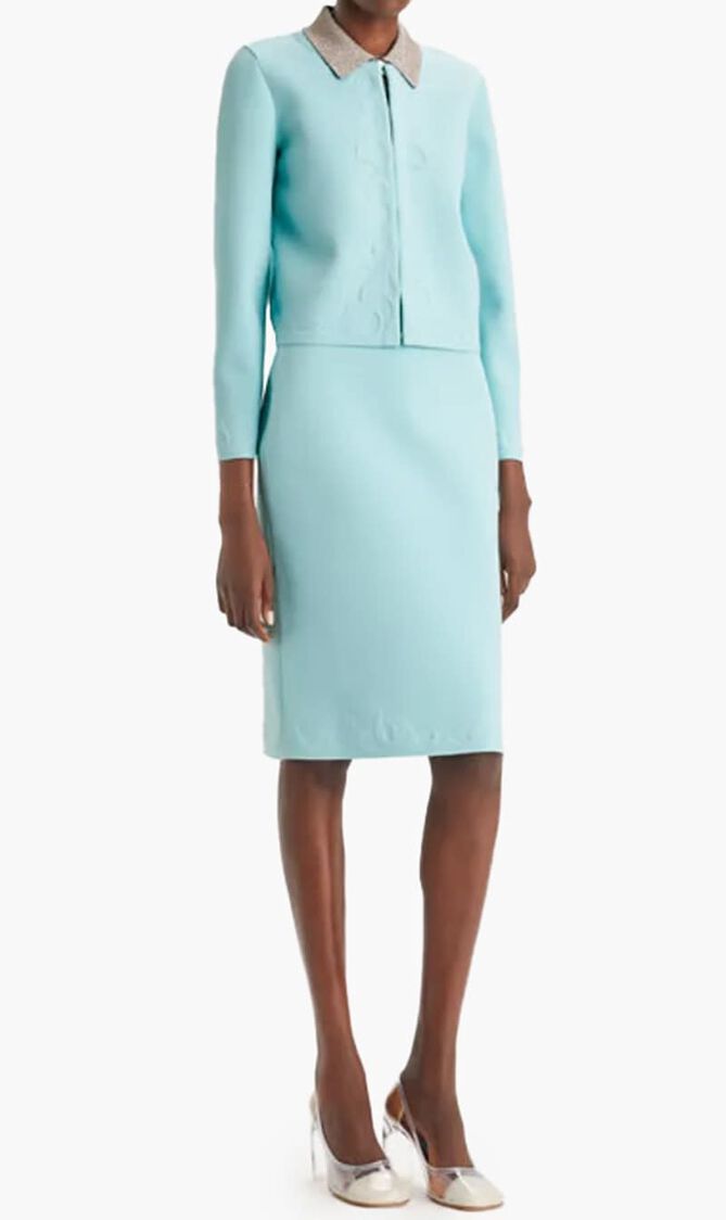 Embossed Sweater Skirt