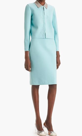 Embossed Sweater Skirt