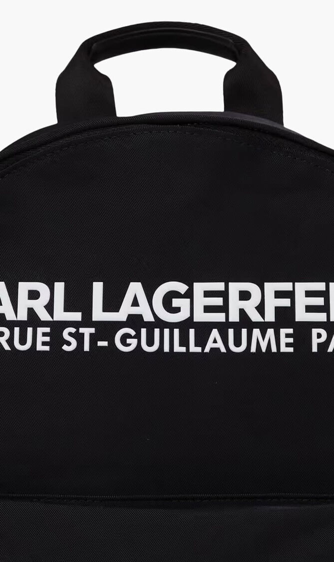 Backpack with embossed logo