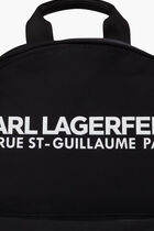 Backpack with embossed logo