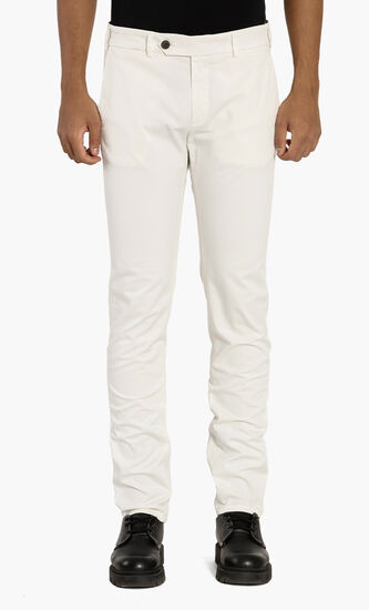 LAB Plain Cotton-Blend Trouser