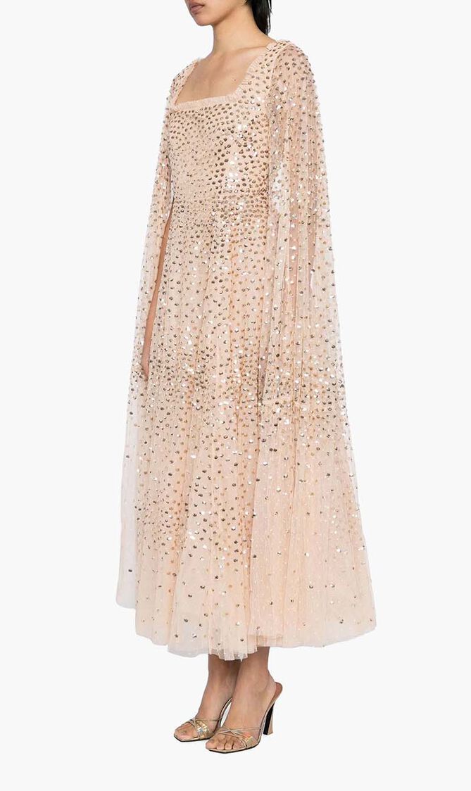 Cape Sleeve Dress