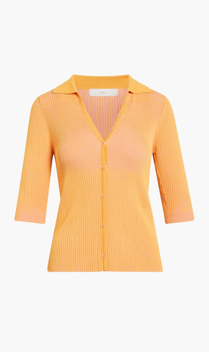 Claire Short Sleeve Polo Sweater