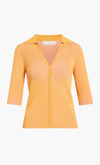 Claire Short Sleeve Polo Sweater