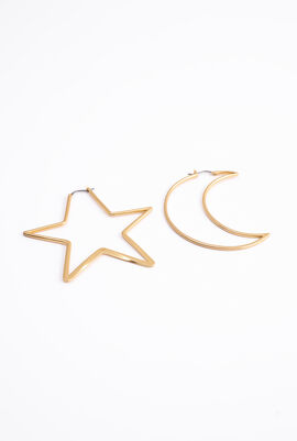 Mismatched Celestial Wire Earrings