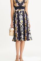 Printed Pleated Skirt