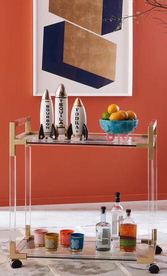 Jacques Bar Cart Clear