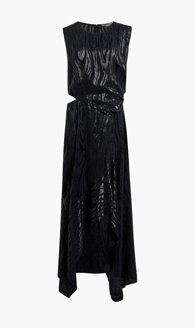 WOODGRAIN LUREX DRESS