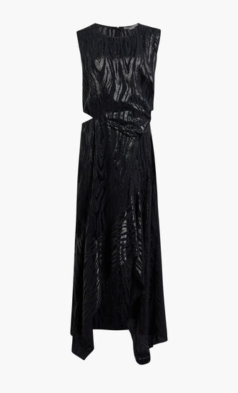 WOODGRAIN LUREX DRESS