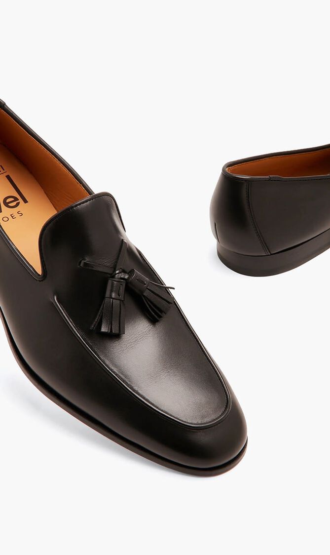 Alligator Effect Leather Loafers